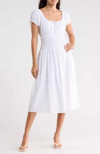 WAYF Smocked Midi Dress