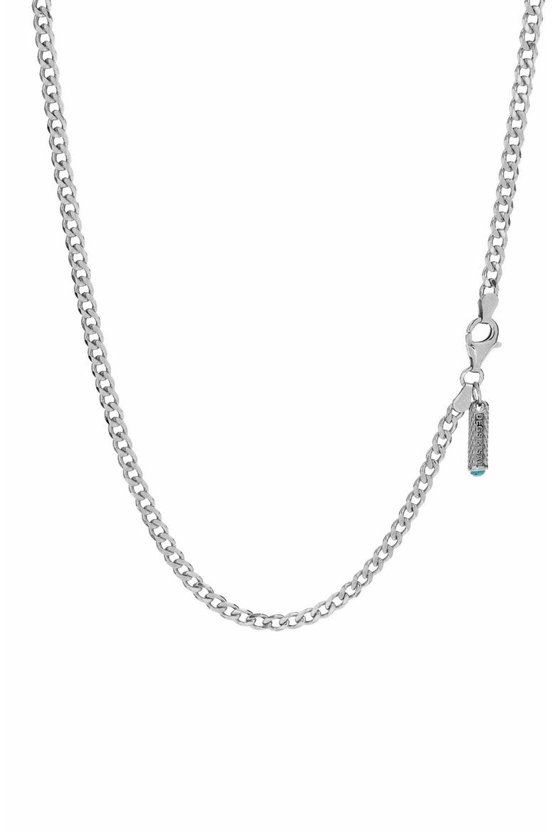 Men's Sterling Silver Cuban Chain Necklace, Alternate, color, SILVER