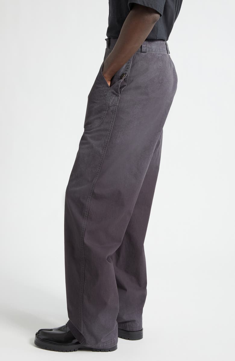 Maison Margiela Straight Leg Cotton Pants, Alternate, color, Washed Black