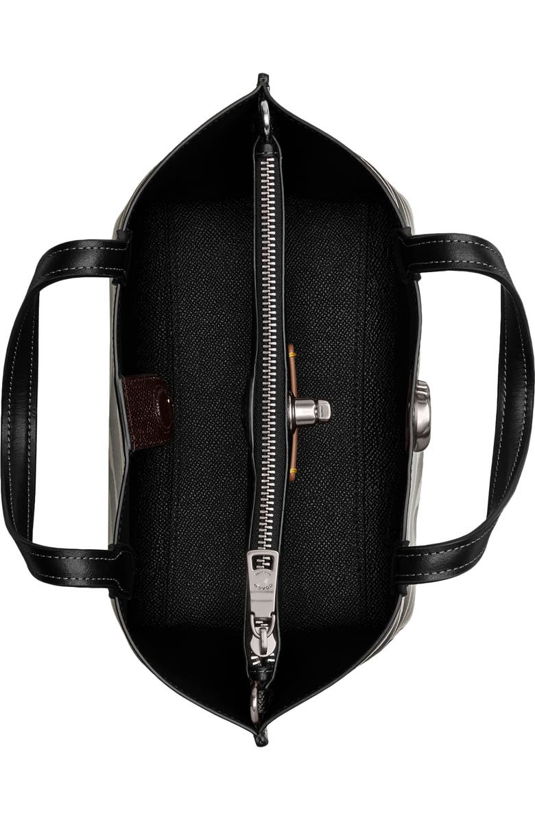 COACH Willow Zebra Print Leather Tote, Alternate, color,