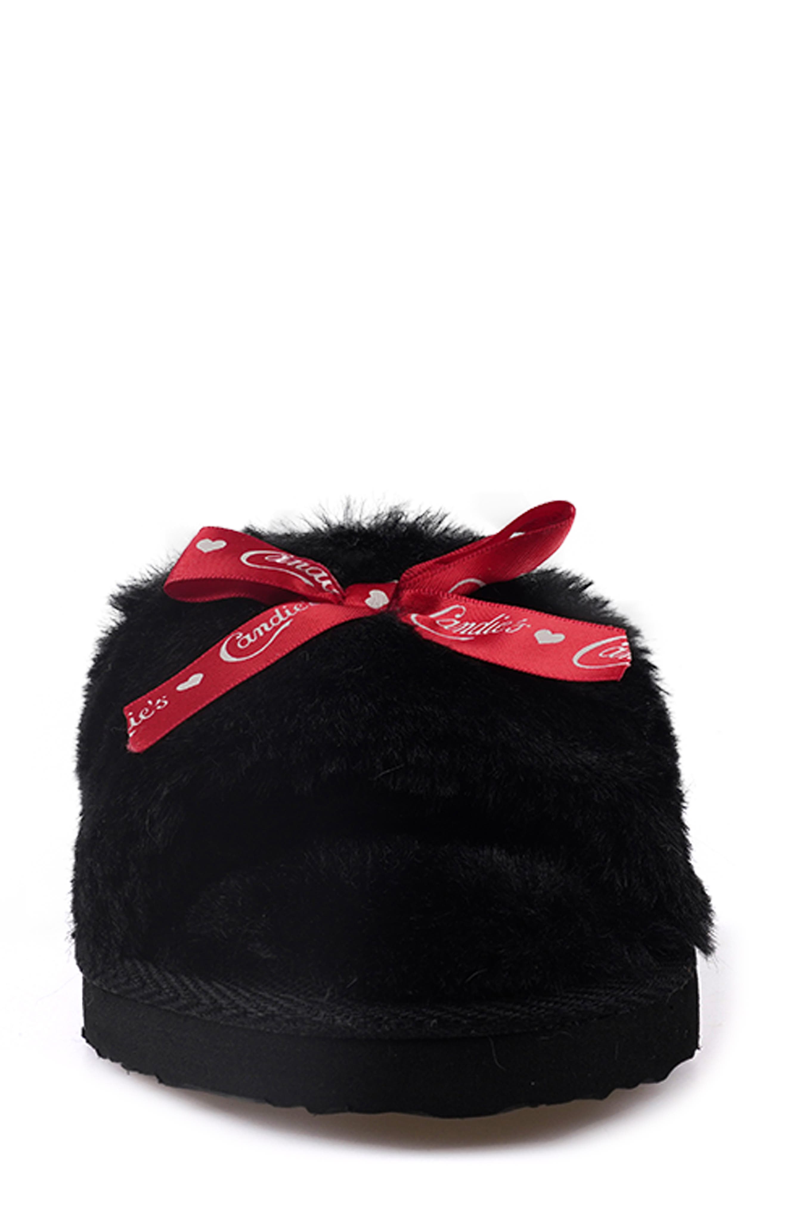 Candie's Zazas Faux Fur Slide Sandal, Alternate, color, 