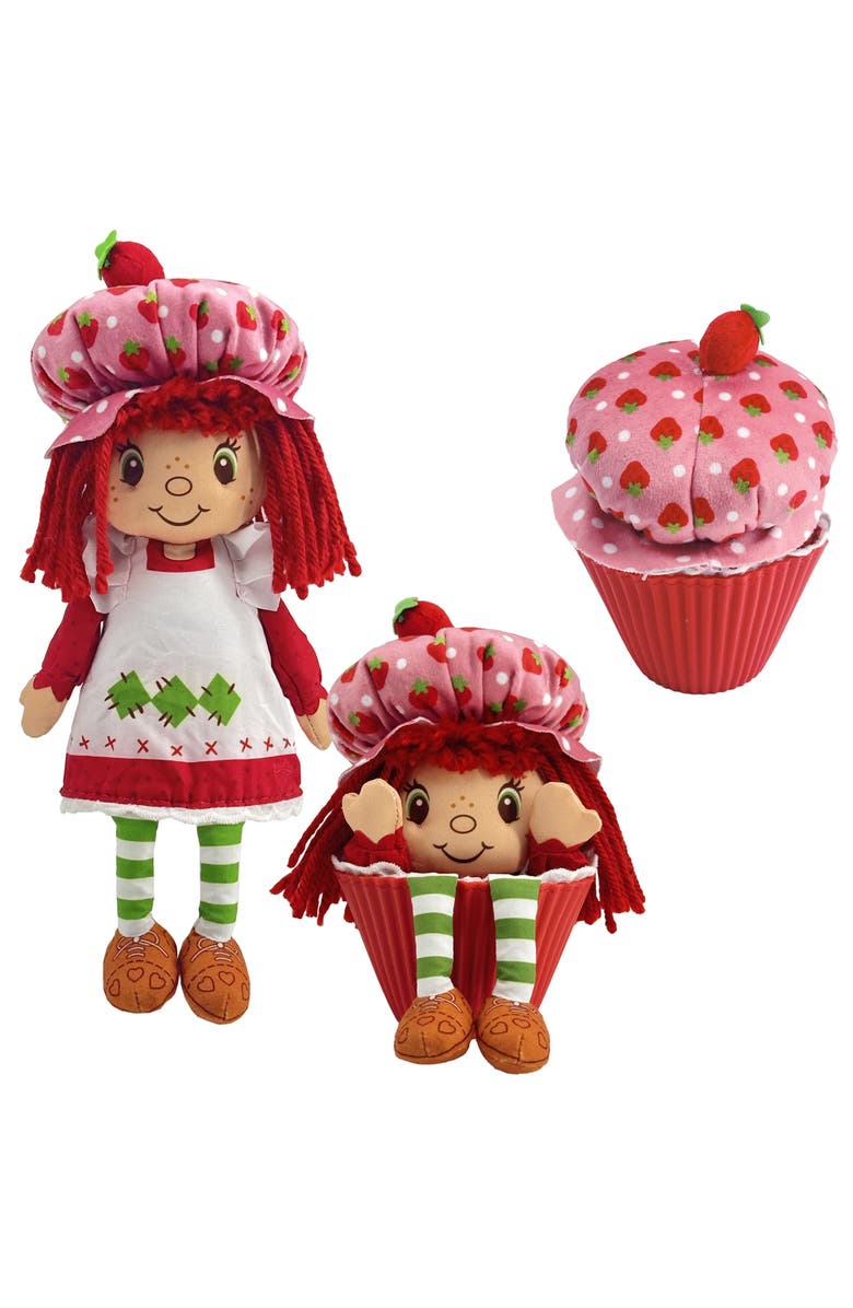 Strawberry Shortcake Pop n Flip 9 Inch Strawberry Shortcake Plush Doll, Alternate, color, Red