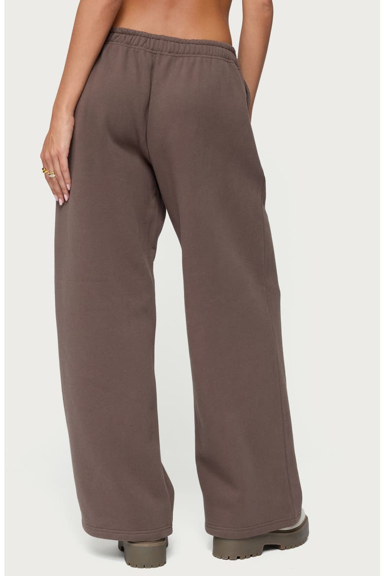 Be Logo Wide Leg Sweatpants, Alternate, color, BROWN