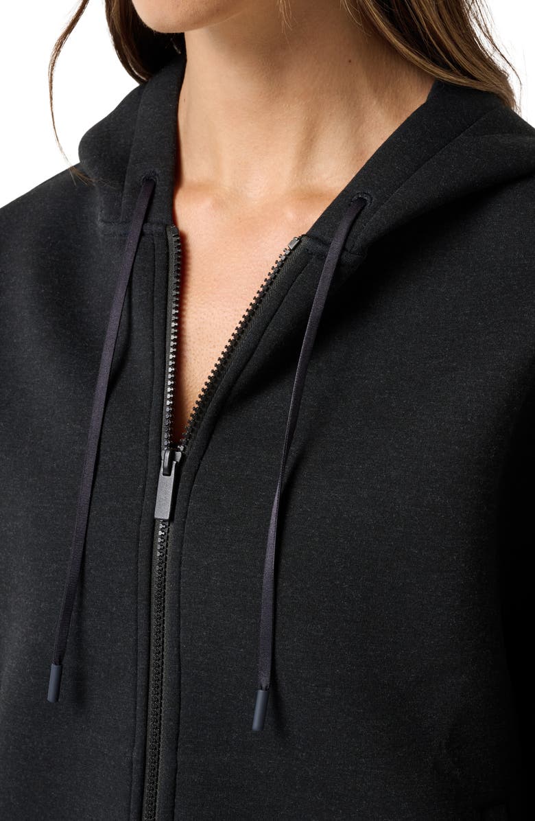 TravisMathew Cloudscape Zip-Up Hoodie Jacket, Alternate, color, Heather Black