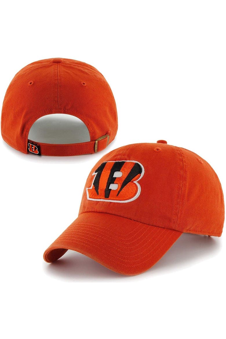 Mens Cincinnati Bengals '47 Brand Orange Cleanup Adjustable Hat, Main, color, Orange