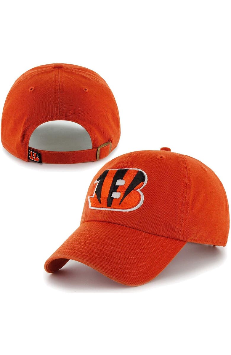 '47 Mens Cincinnati Bengals '47 Brand Orange Cleanup Adjustable Hat, Main, color, Orange