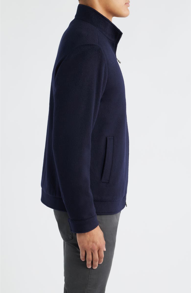 Peter Millar Crown Crafted Flex Merino Wool Bomber Jacket, Alternate, color, Navy