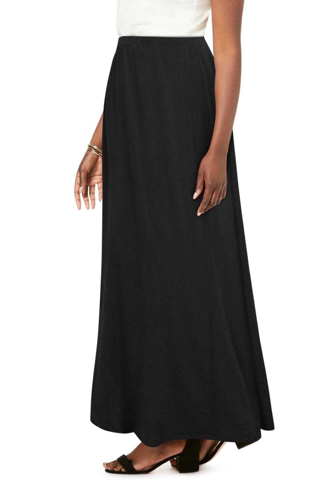Stretch Knit Maxi Skirt - image 2
