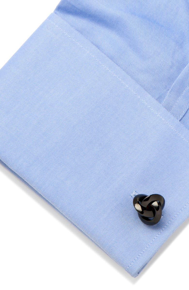 Cufflinks, Inc. Black Knot Cuff Links, Alternate, color, Black