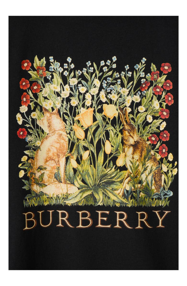 Burberry Long-sleeve Forest Cotton T-shirt, Alternate, color, Black