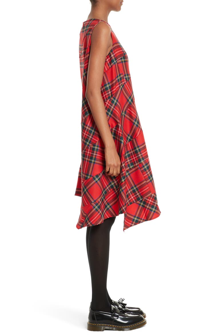 Tricot Comme des Garçons Tartan Plaid Dress, Alternate, color, RED