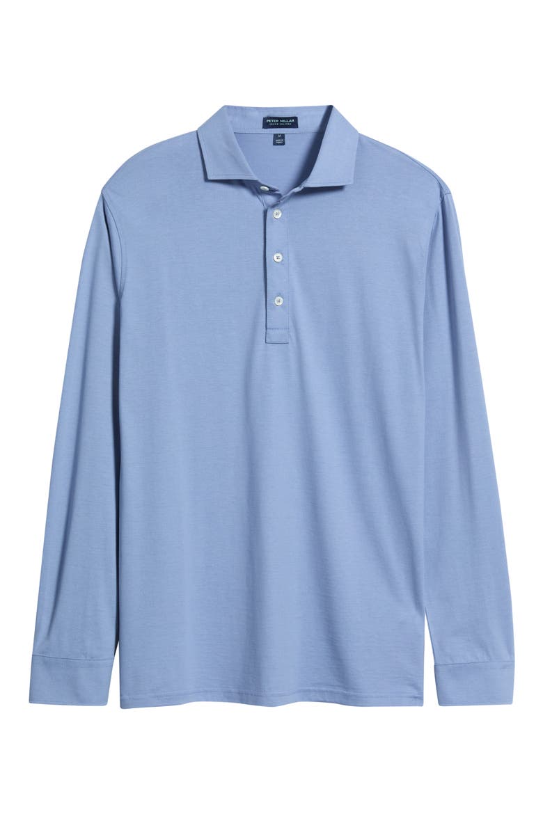 Crown Crafted Ashby Silk and Cotton Polo, Alternate, color, WINDY BLUE