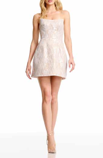 Amity Sequin Lace Strapless Cocktail Minidress