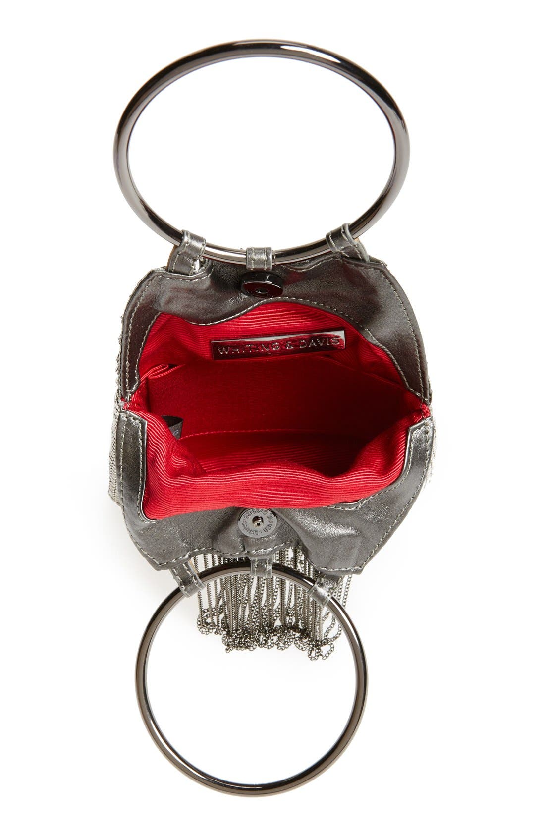 Cascade Fringe Evening Bag, Alternate, color, PEWTER