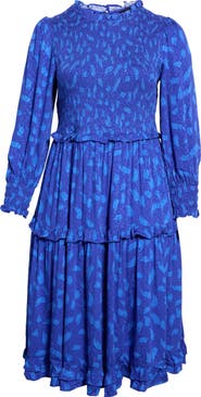 SUGARLIPS Darya Smocked Midi Dress