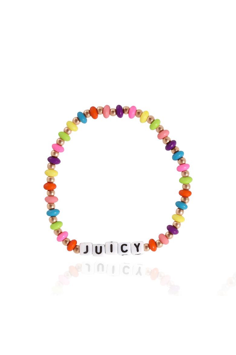 Beaded Stretch Bracelet Set, Alternate, color, pink, white , gold, rainbow