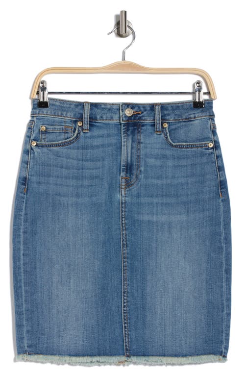 Seven Fray Hem Denim Pencil Skirt