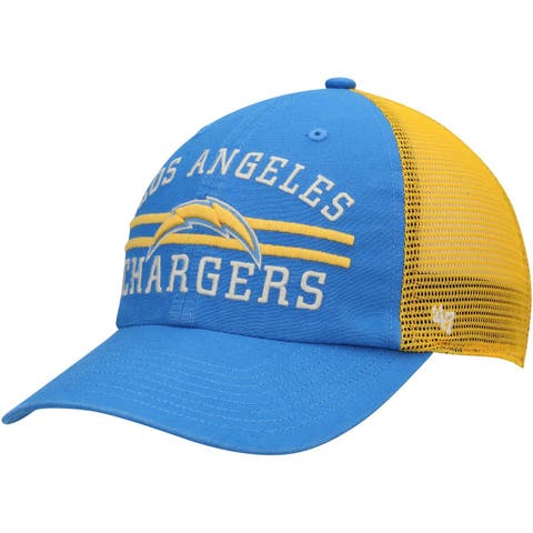 Men's '47 Powder Blue/Gold Los Angeles Chargers Highpoint Trucker Clean Up Snapback Hat