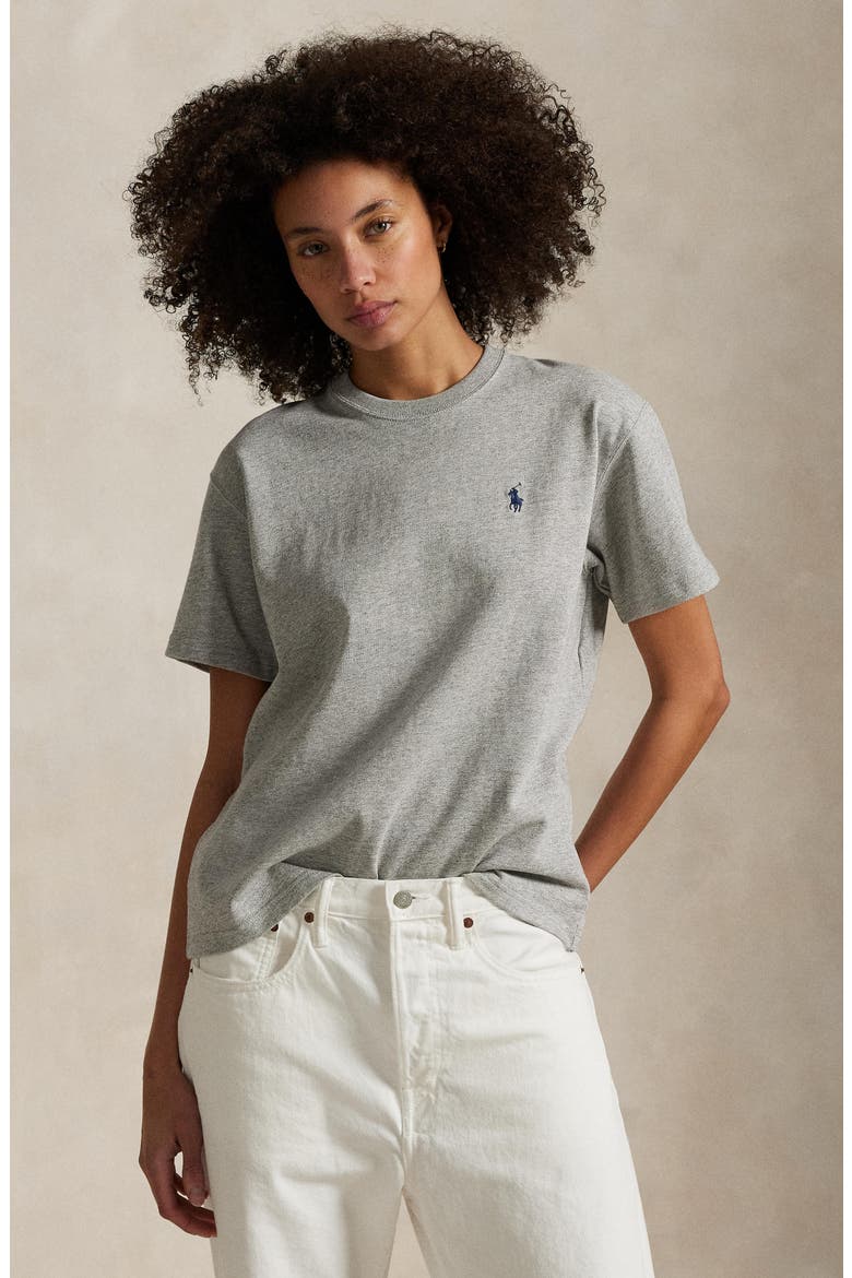 Relaxed Cotton T-Shirt, Alternate, color, COBBLESTONE HEATHER