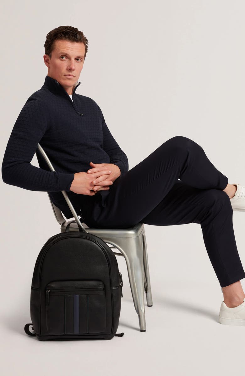 Ted Baker Jeremee Quarter Zip Sweater, Alternate, color, Navy