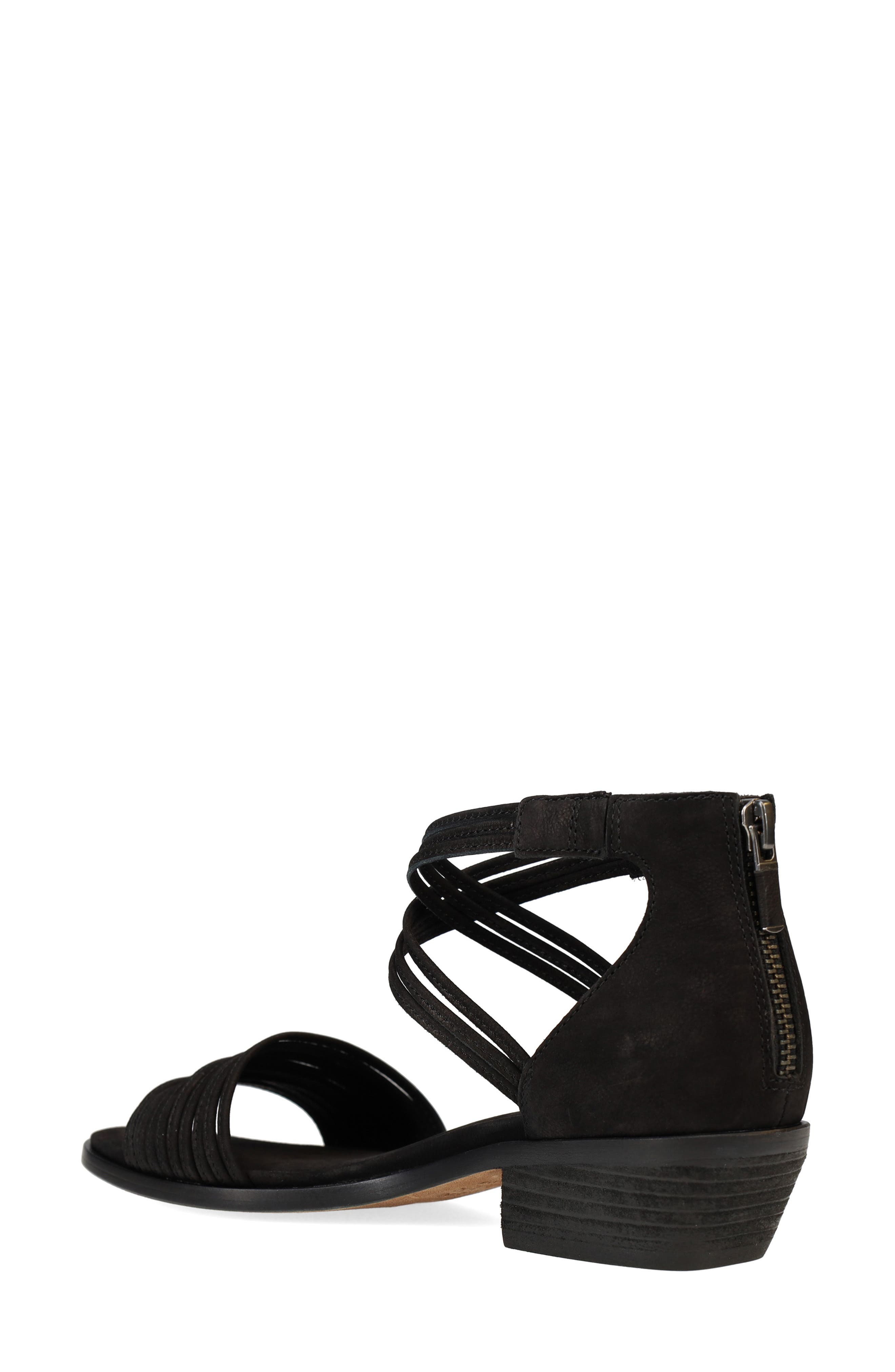Eileen Fisher Viro Ankle Strap Sandal, Alternate, color, Black