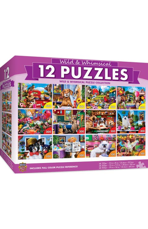 Wild & Whimscial Puzzle 12 Pack