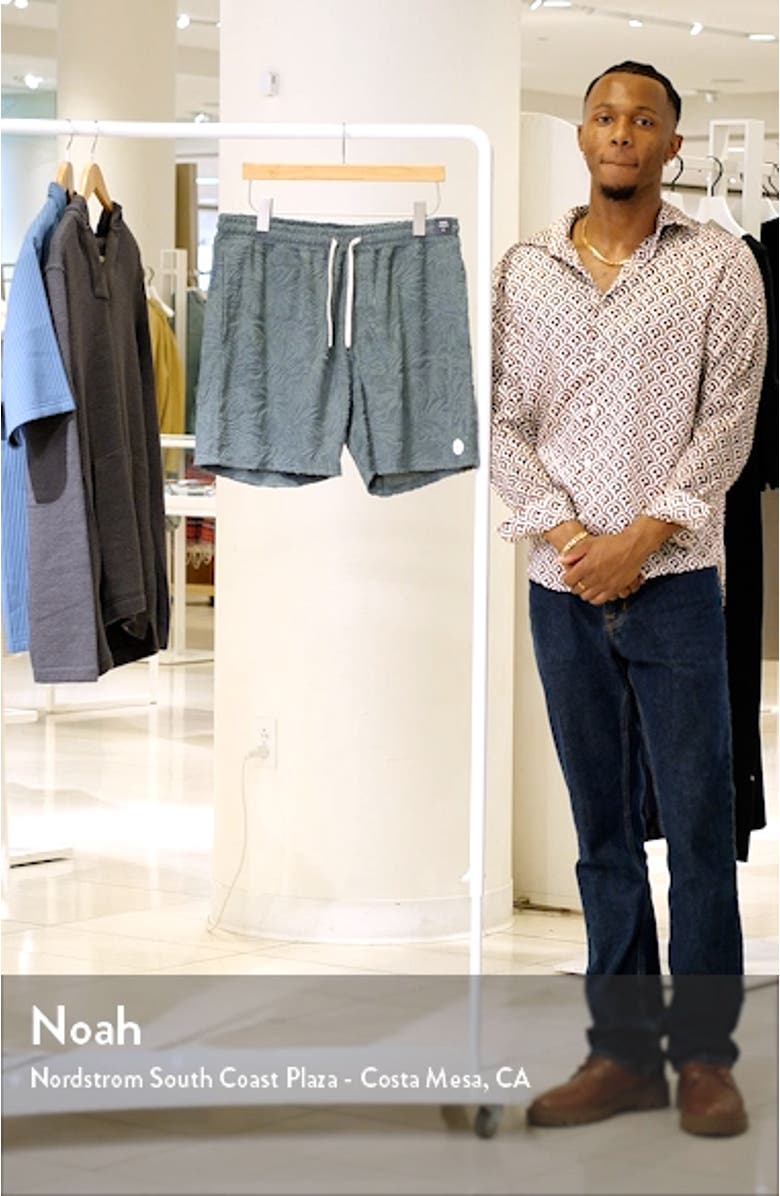 Palms Down Terry Cloth Jacquard Shorts, sales video thumbnail