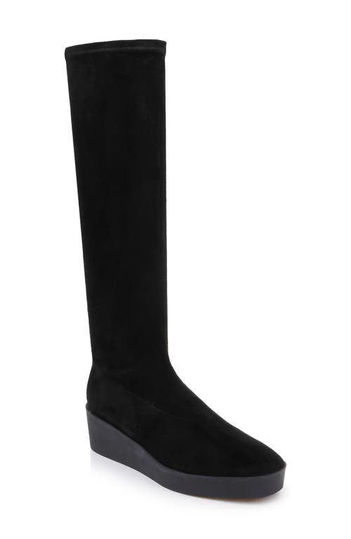 Clergerie Loane Wedge Boot In Blk Sdestr