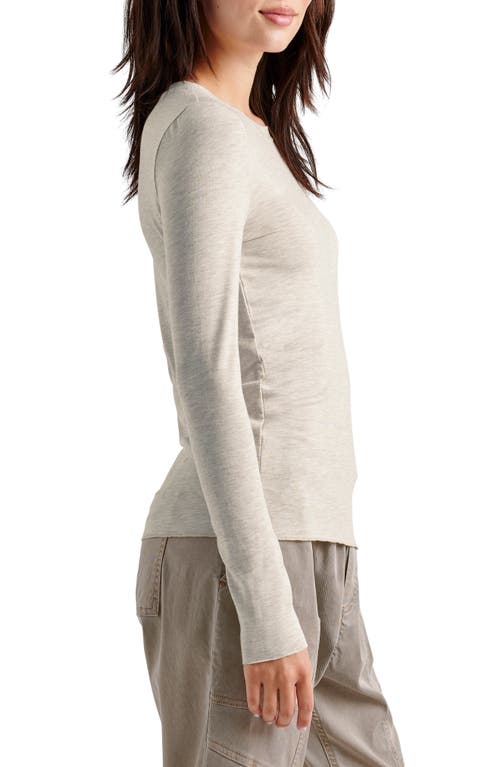 Splendid Long Sleeve Crewneck T-shirt In Gray