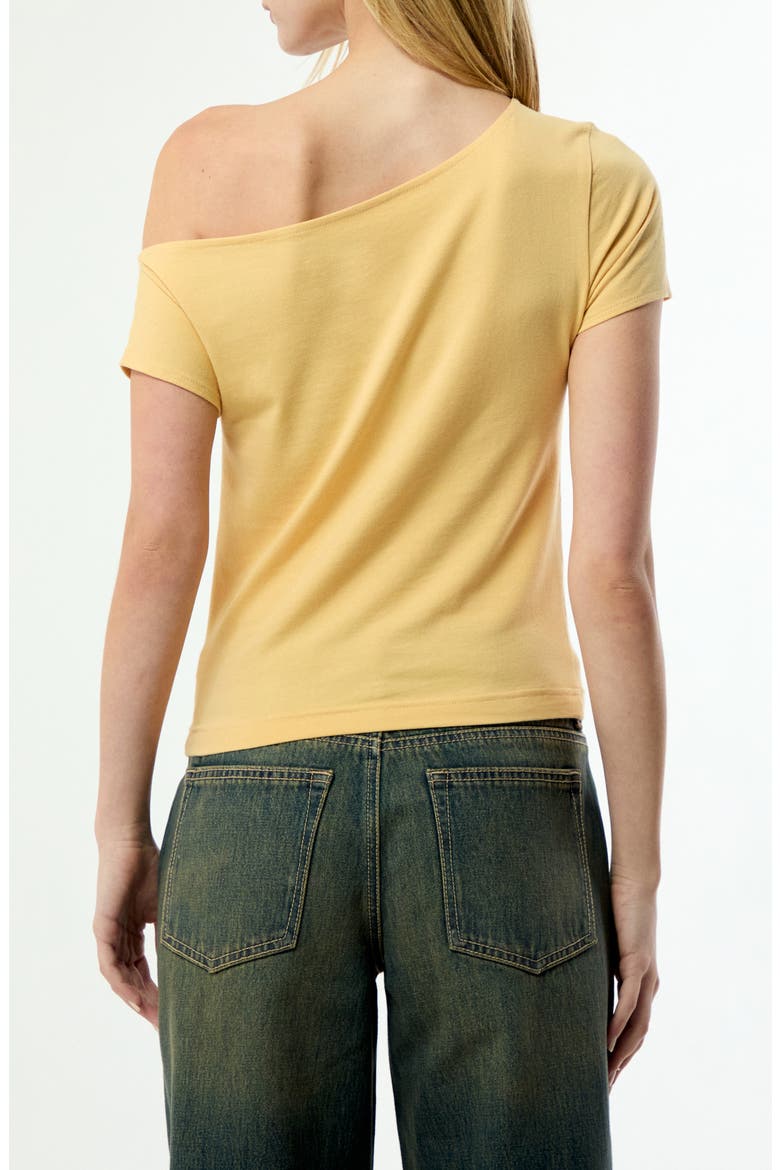 Champion Off the Shoulder T-Shirt, Alternate, color, TAN