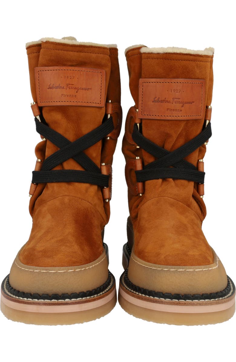 FERRAGAMO Celeno Genuine Shearling Lined Suede Boot, Alternate, color,