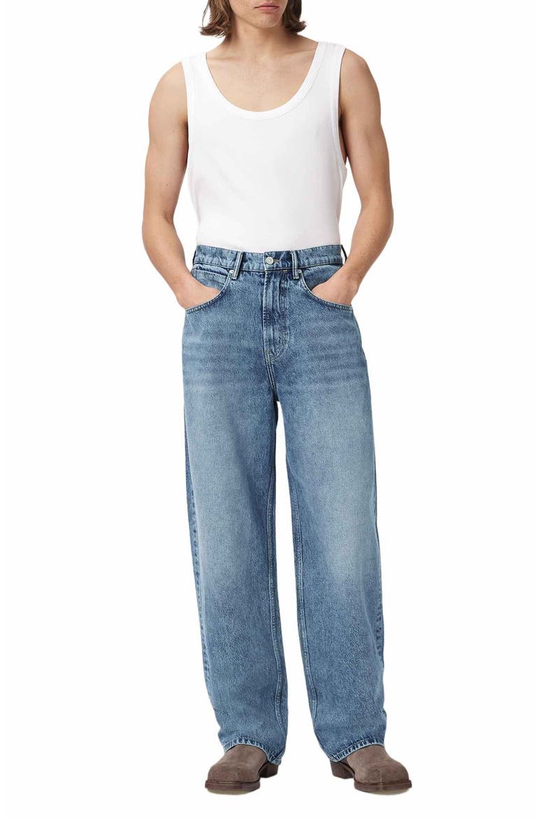 Rivet Slouch Straight Leg Jeans, Alternate, color, LIGHT INDIGO