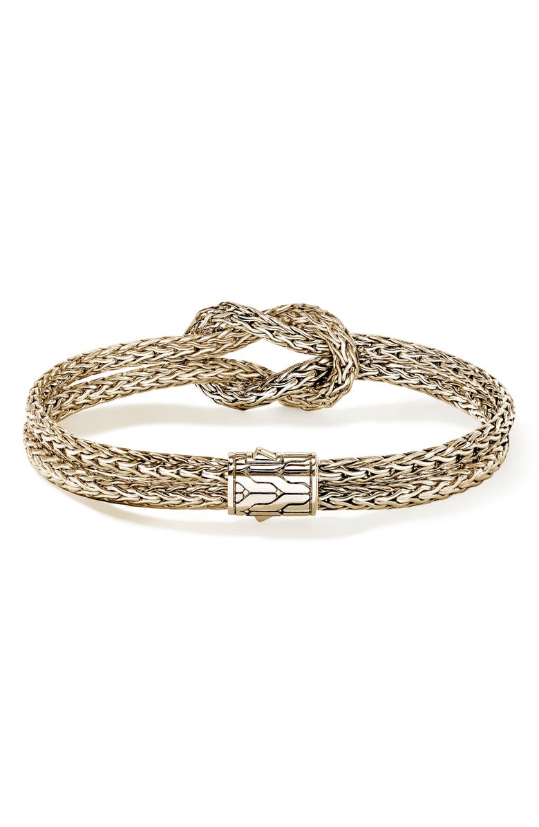 John Hardy LOVE KNOT BRACELET 14K GLD 7MM, Alternate, color, Gold