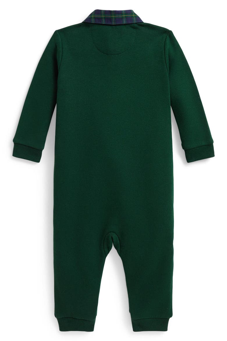 Kids' Polo Bear Fleece Coverall, Alternate, color, MOSS AGATE