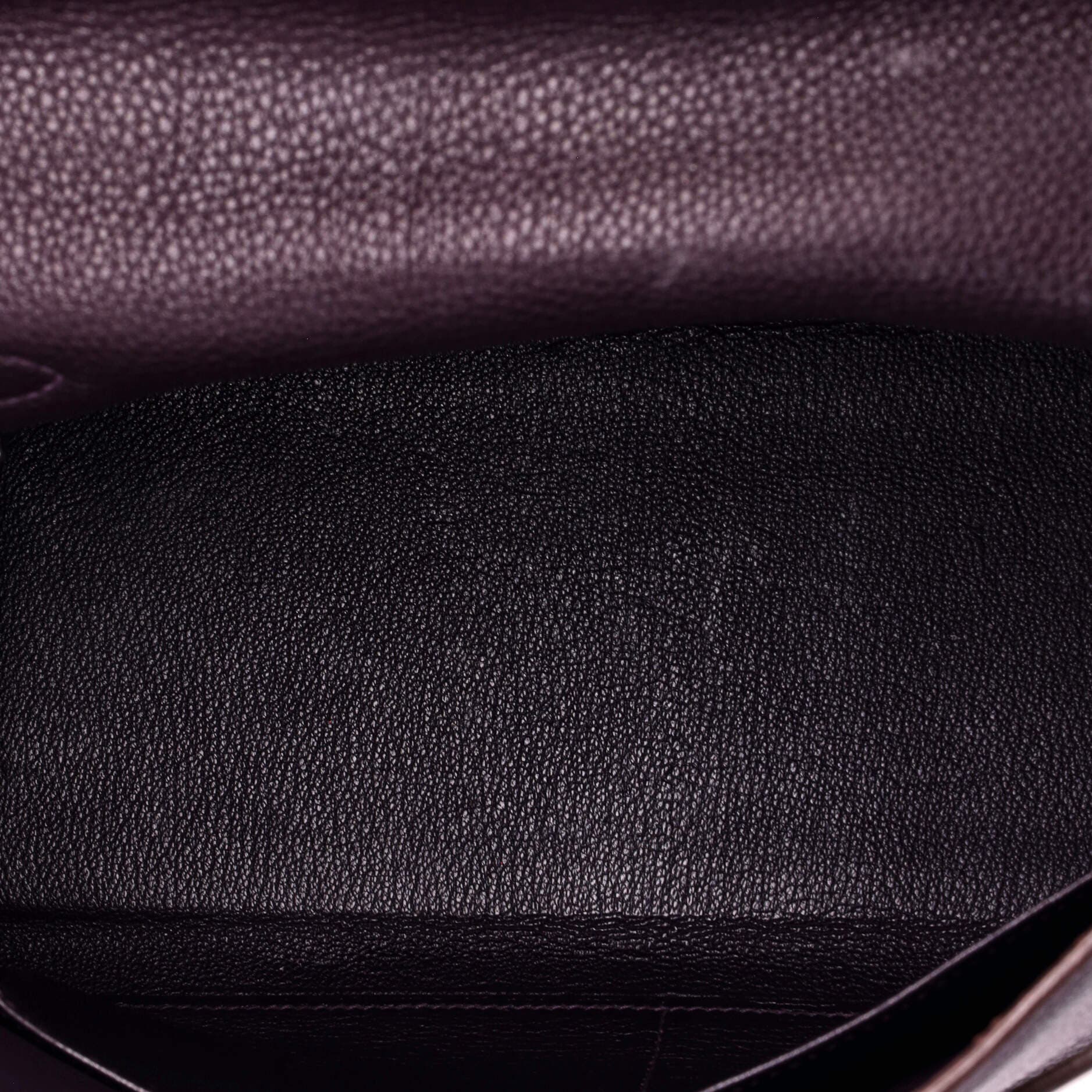 Pre-Owned Hermes Kelly Handbag Purple Togo with Palladium Hardware 28, Alternate, color, Raisin