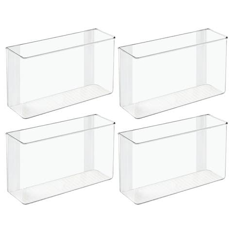 Adhesive Organizer Bin for Kitchen - Set of 4 - Clear