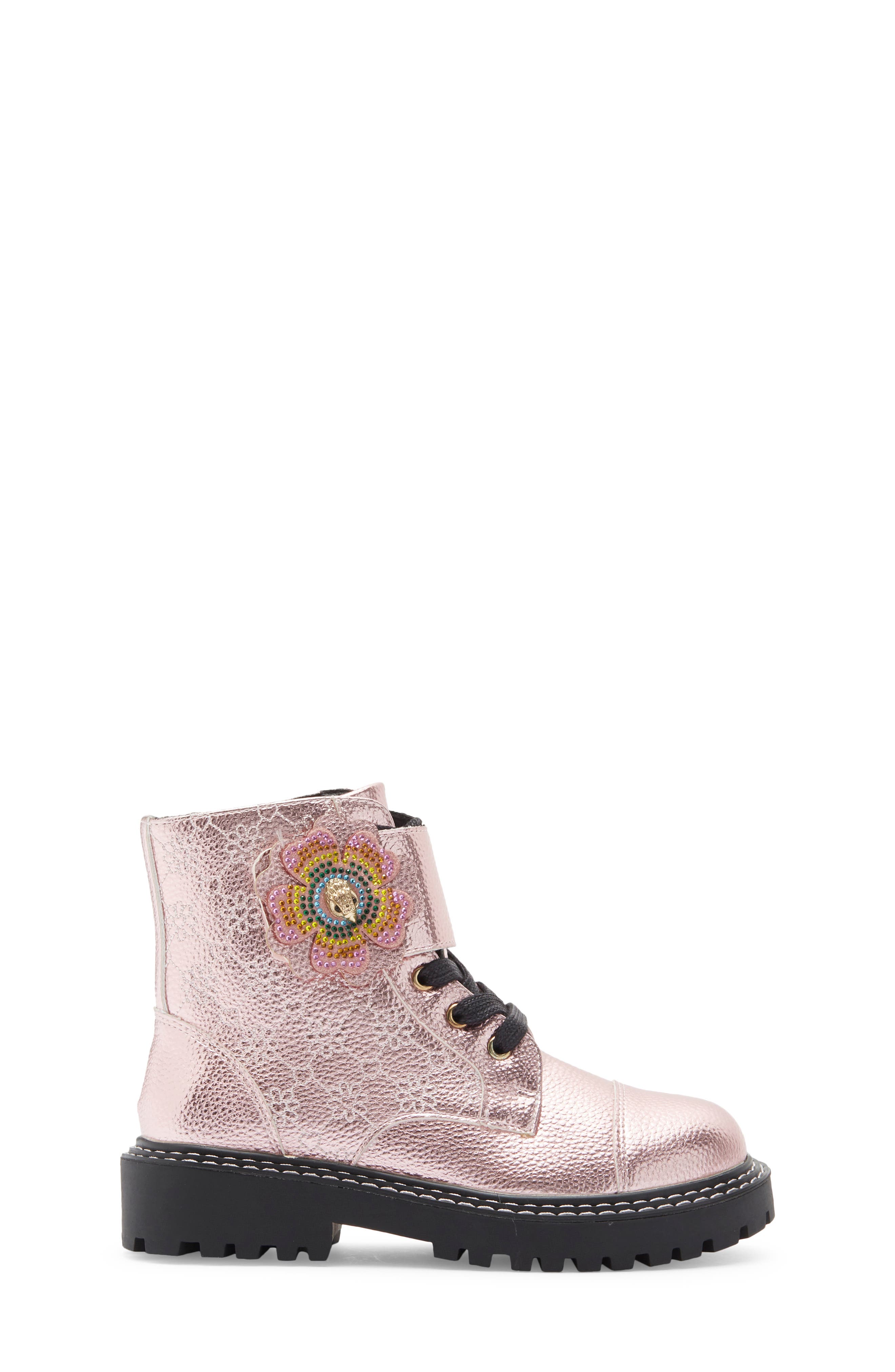 Kids' Flower Quilt Boot, Alternate, color, PINK