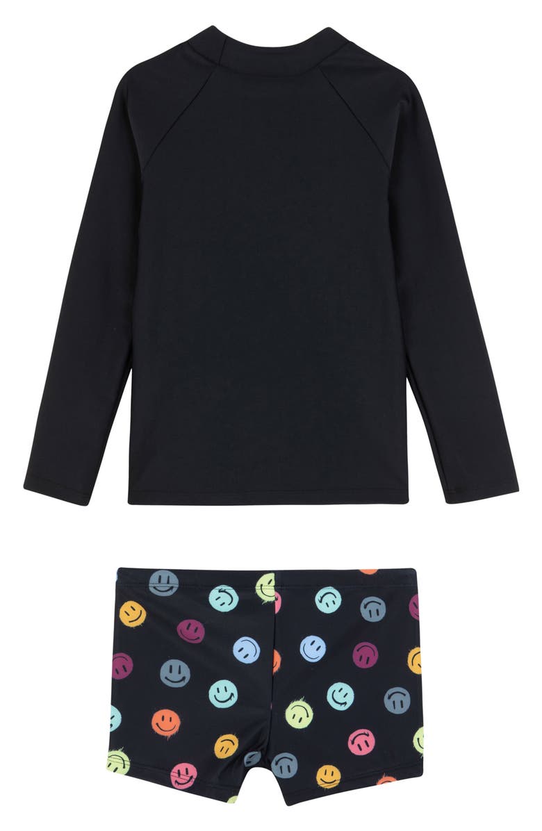 Gottex Kids Little Gents Long Sleeve Swim Short Set, Alternate, color, Black