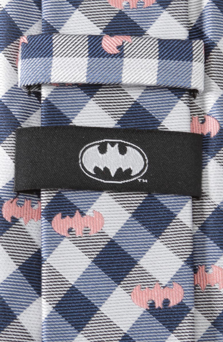 Cufflinks, Inc. Batman Plaid Silk Tie, Alternate, color, Navy