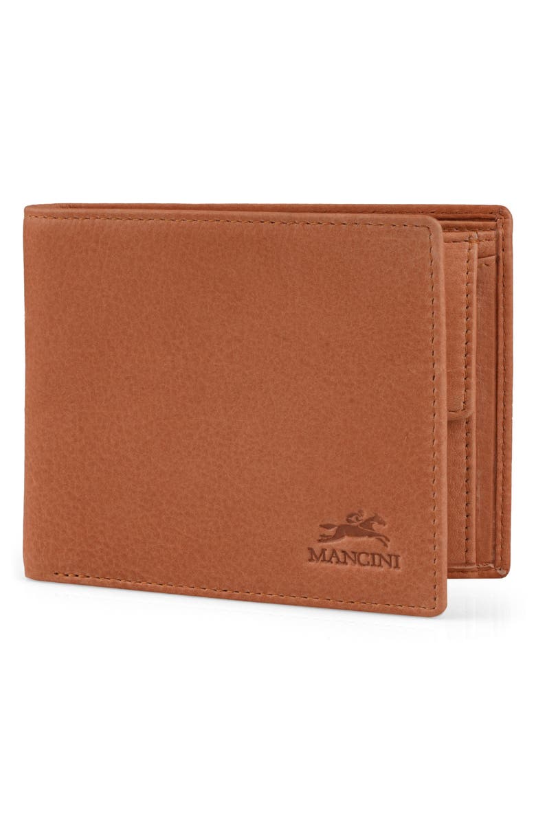 Mancini RFID Bifold Wallet, Alternate, color, Cognac