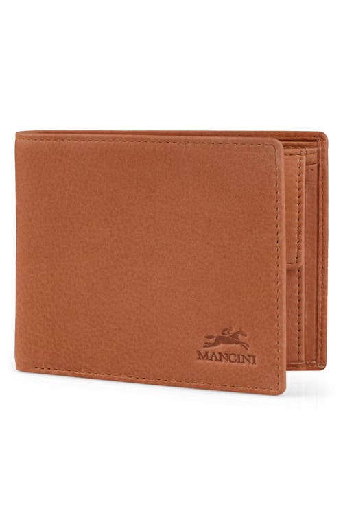 Mancini Rfid Bifold Wallet In Brown