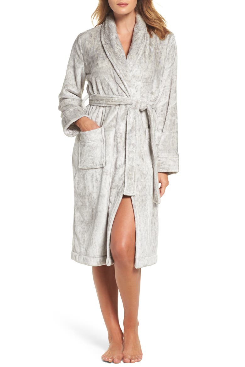 Nordstrom So Soft Plush Robe, Main, color, GREY HEATHER