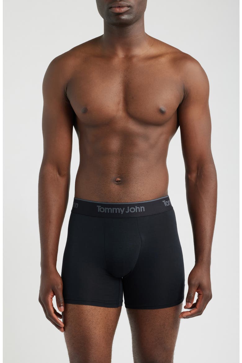 Assorted 3-Pack Second Skin 4-Inch Stretch Modal Boxer Briefs, Alternate, color, BLACK/ MONUMENT/ GOLF CARTS