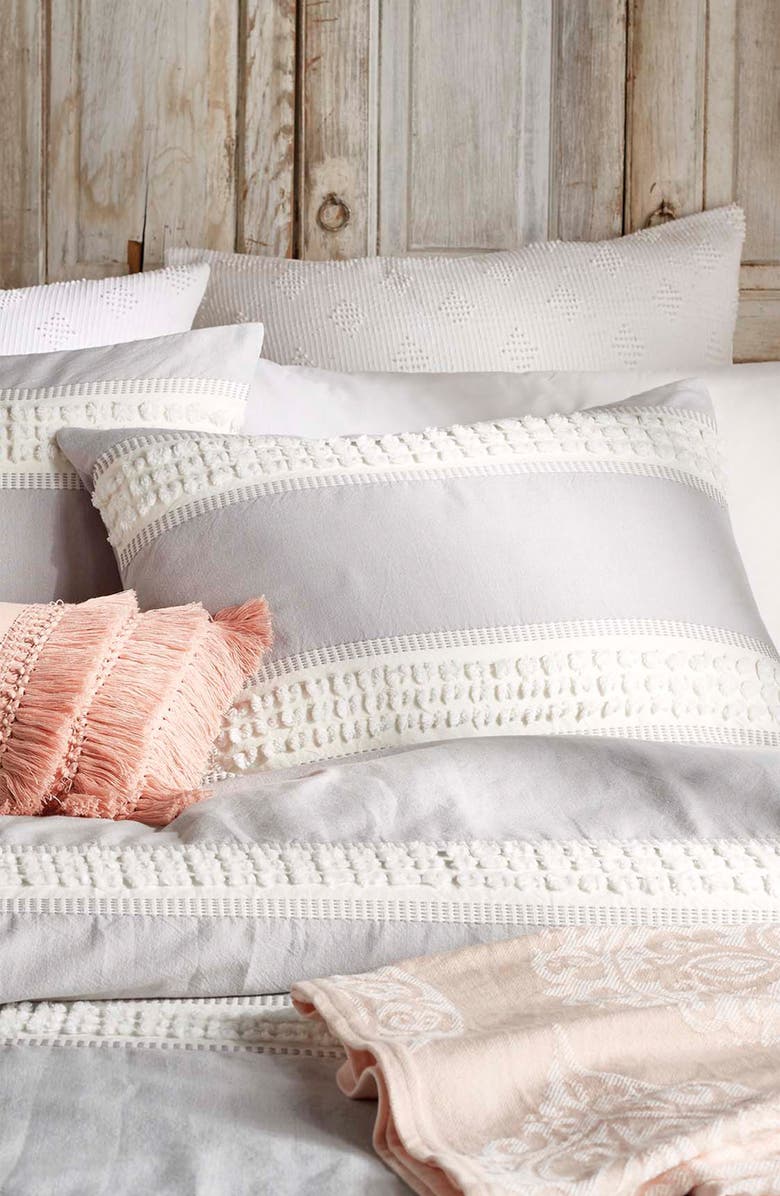 Peri Home Tufted Dot Stripe Cotton Comforter & Sham Set, Alternate, color, 