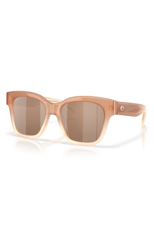 Costa Del Mar Nusa 54mm Square Sunglasses In Sandbar/copper Silver 580g