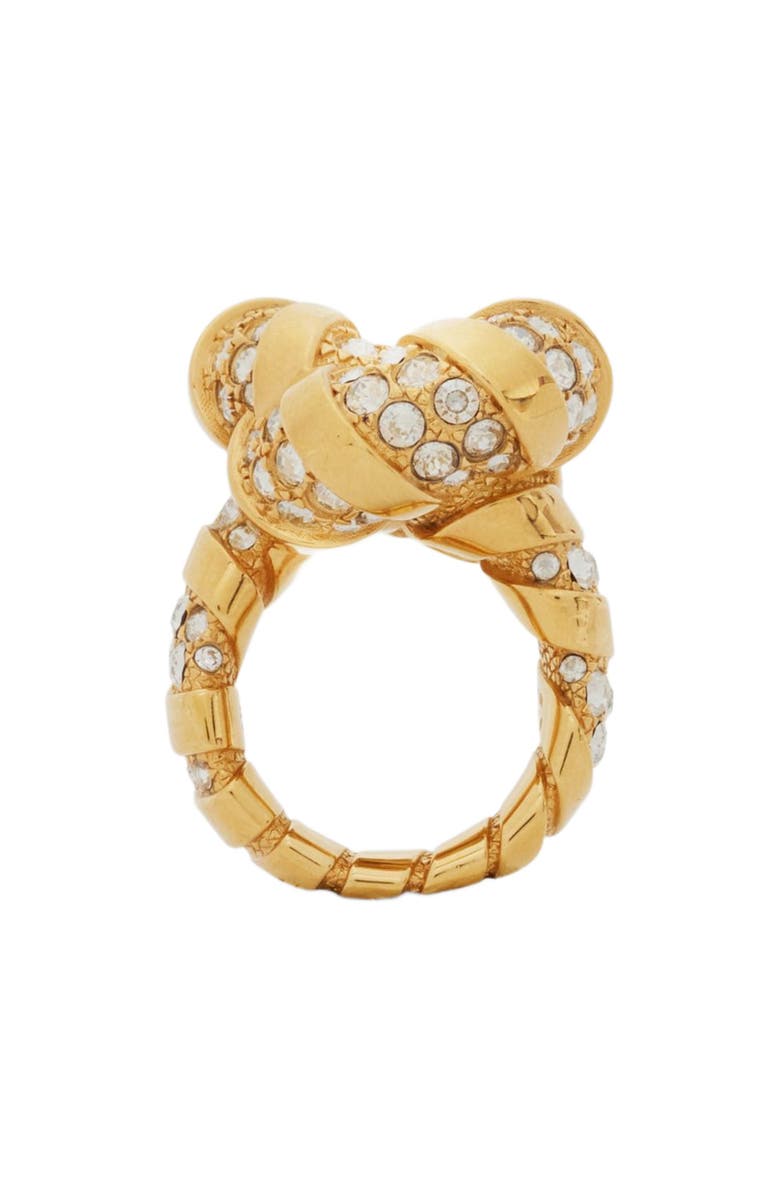 Lanvin Rhinestone Melodie Ring, Alternate, color, Gold/Crystal