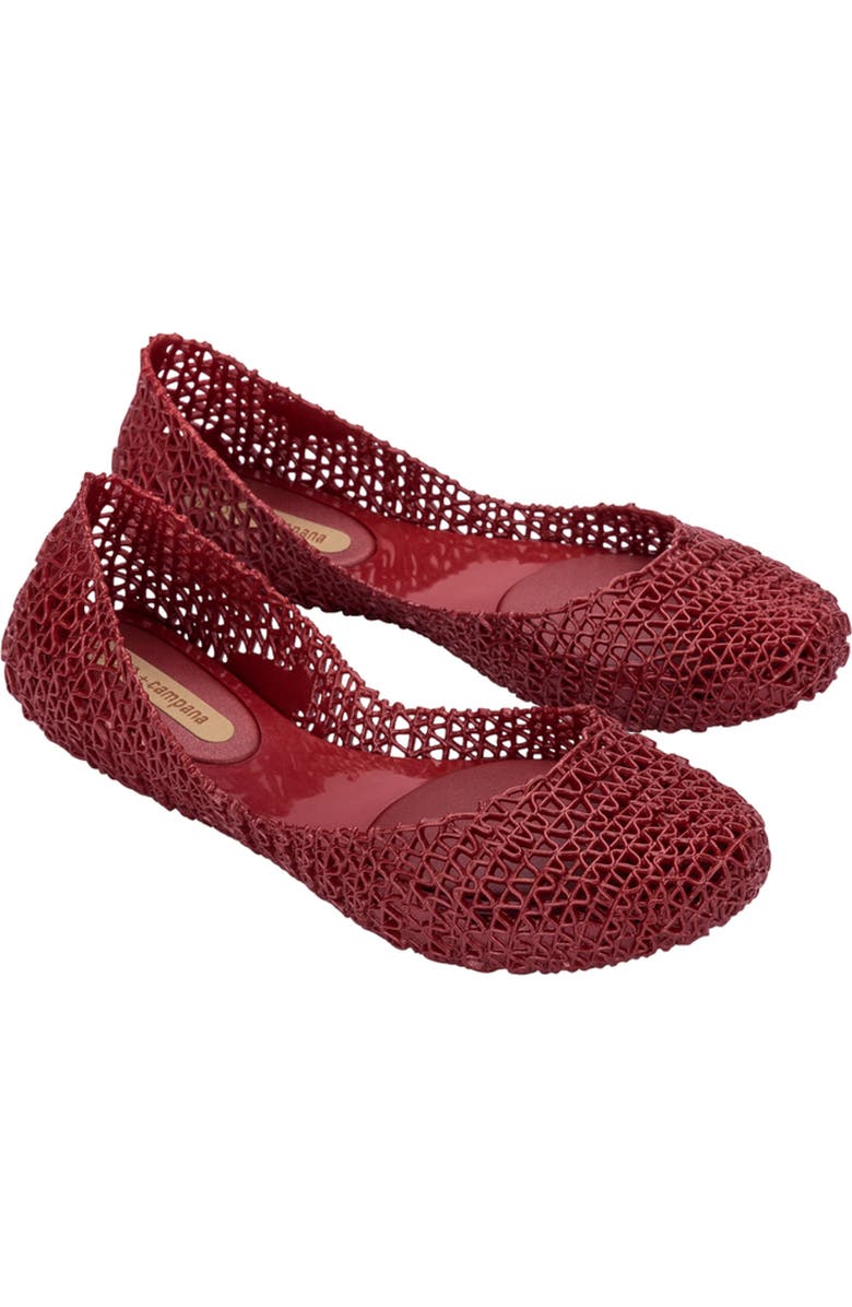 Melissa Campana Papel Flat, Main, color, Metal Red