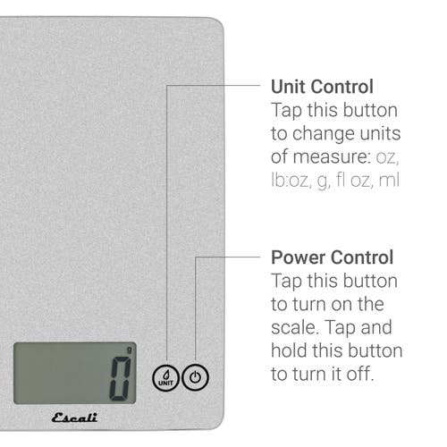 Escali Arti Glass Digital Scale In Silver