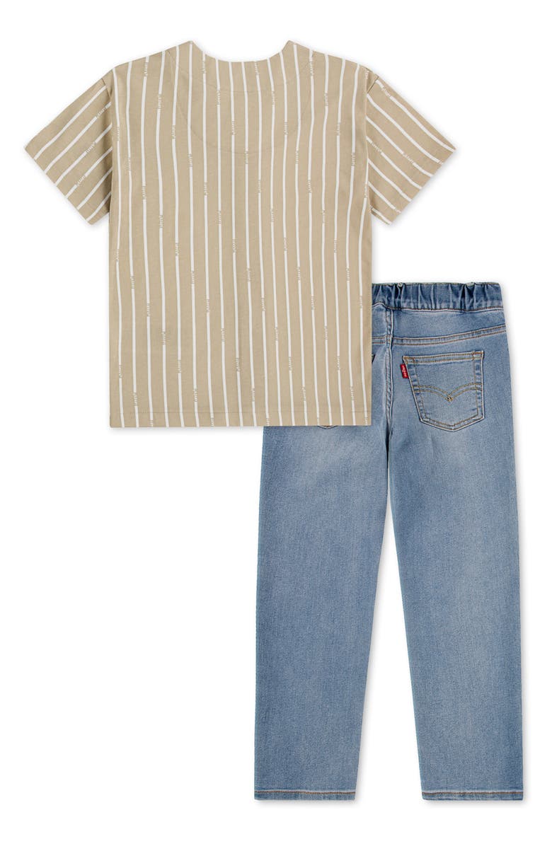 Levi's Kids' Baseball Jersey & Jeans Set, Alternate, color, White Pepper