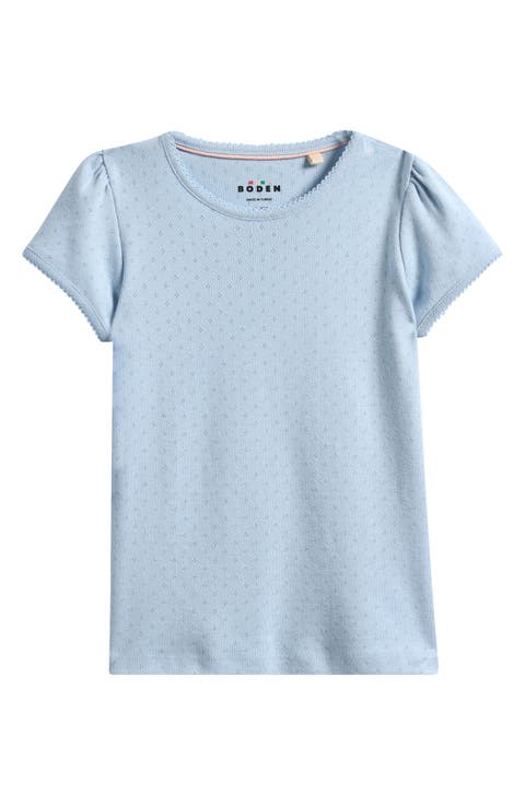 Kids
 Short Sleeve Pointelle Top (Toddler, Little Kid 
Big Kid)